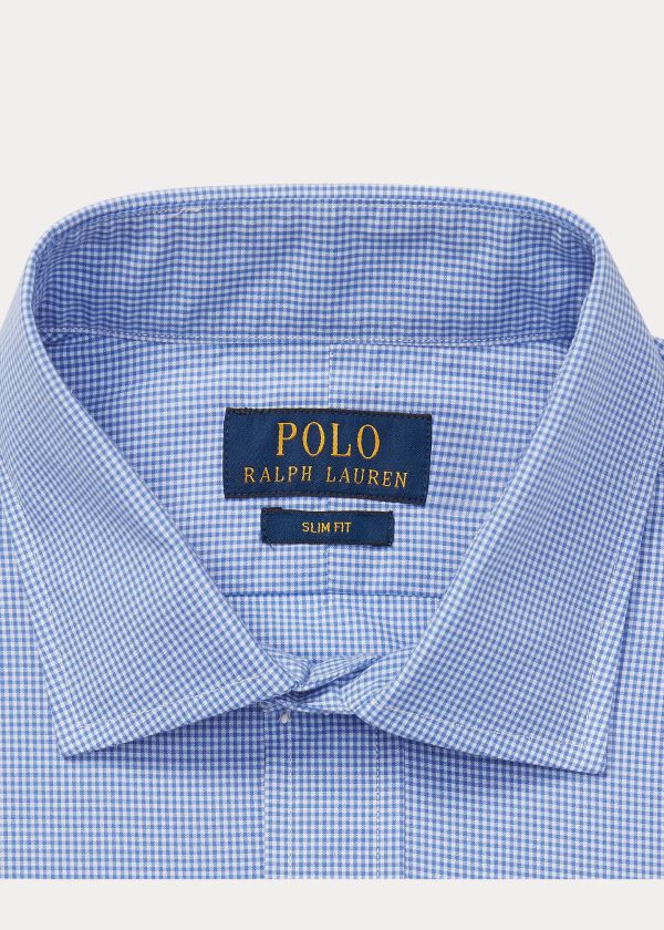 Ralph Lauren Estate Slim Gingham Shirt Blankyt Bílé | gq7MkRuR