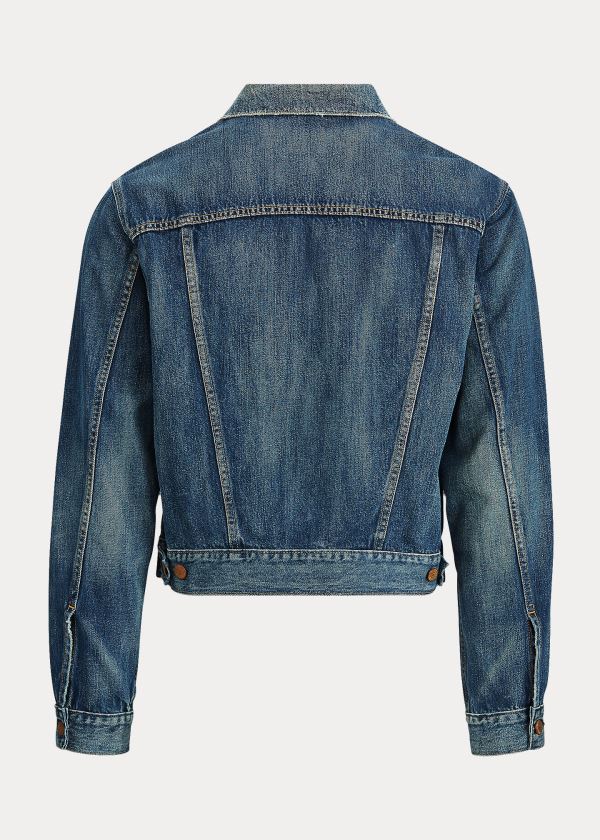 Ralph Lauren Faded Denim Trucker Jacket Blankyt Blankyt Světle Modré | hep9C2ID