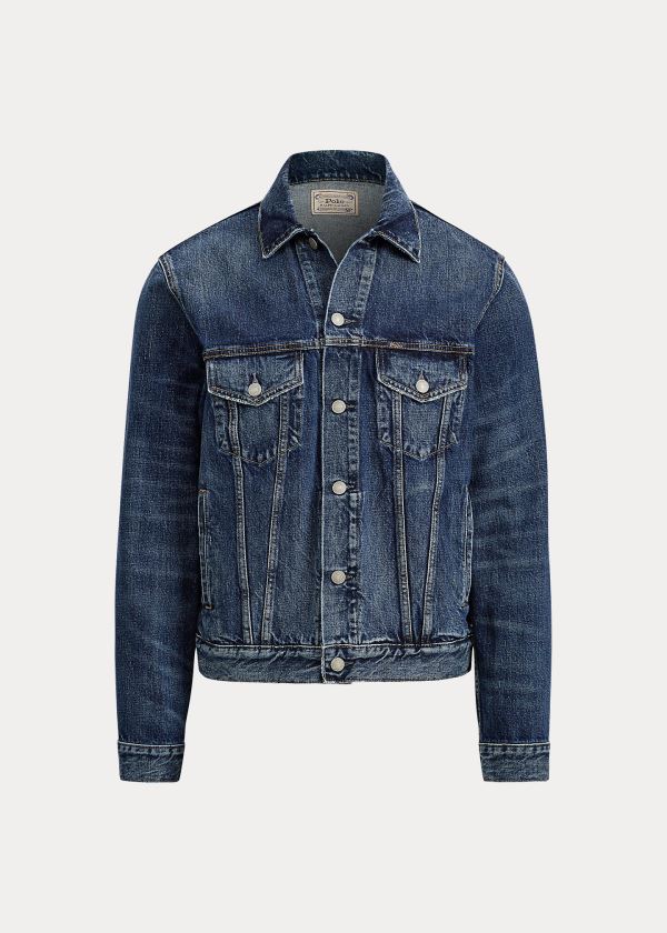 Ralph Lauren Faded Denim Trucker Jacket Blankyt Blankyt Světle Modré | hep9C2ID