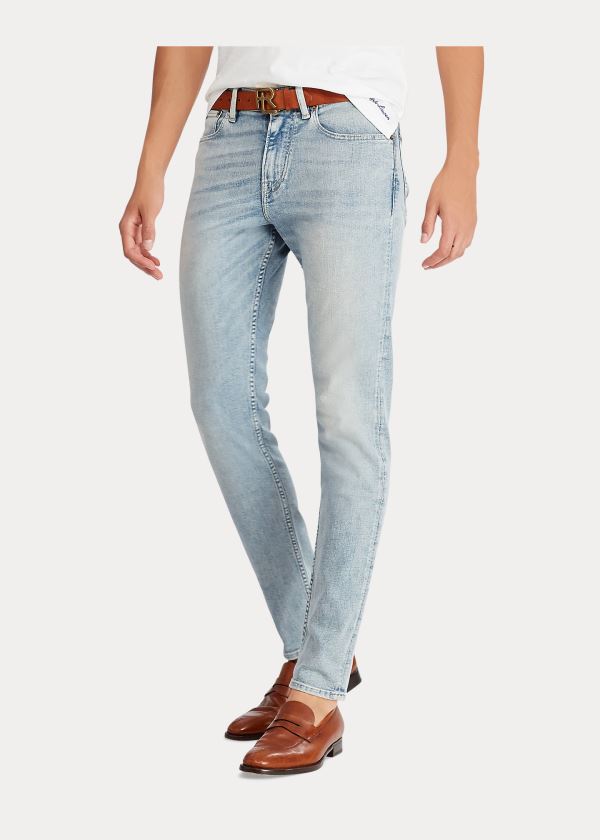 Ralph Lauren Faded Stretch Skinny Jean Světle Indigo | 1jQtMN2u