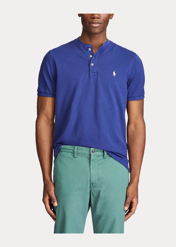 Ralph Lauren Featherweight Mesh Henley Královská Modrá Blankyt | ormOA9PM