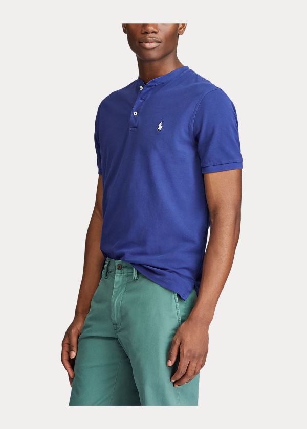 Ralph Lauren Featherweight Mesh Henley Královská Modrá Blankyt | ormOA9PM