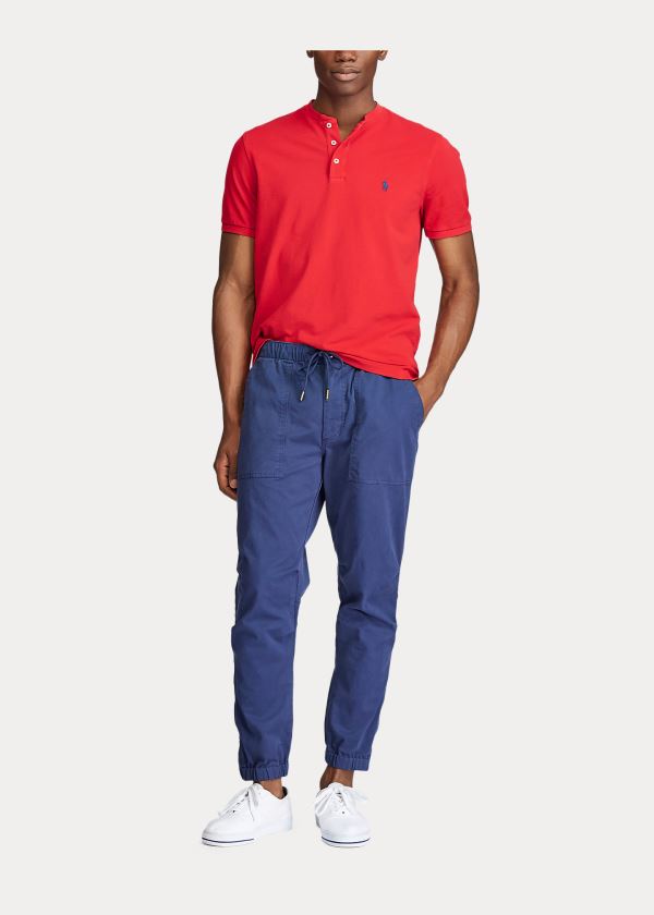 Ralph Lauren Featherweight Mesh Henley Červené | 3FutWQ5s