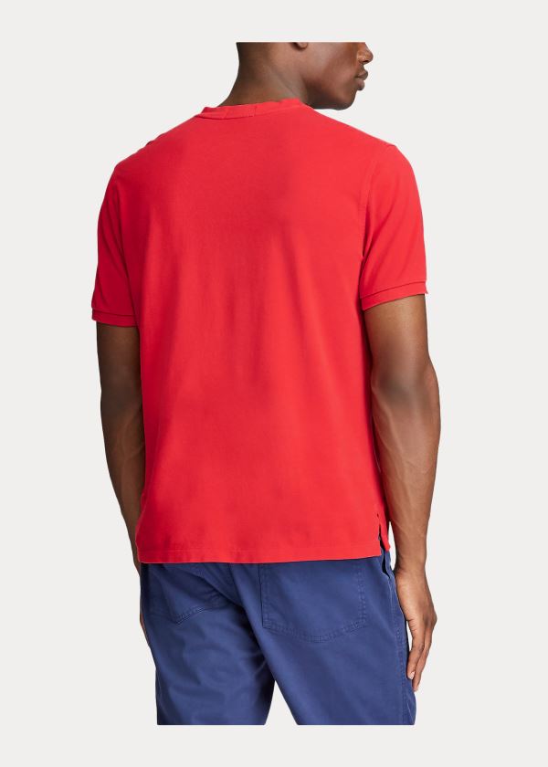 Ralph Lauren Featherweight Mesh Henley Červené | 3FutWQ5s