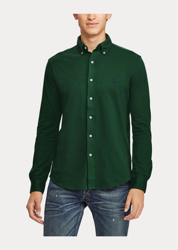 Ralph Lauren Featherweight Mesh Shirt Zelene | 436SKYlJ