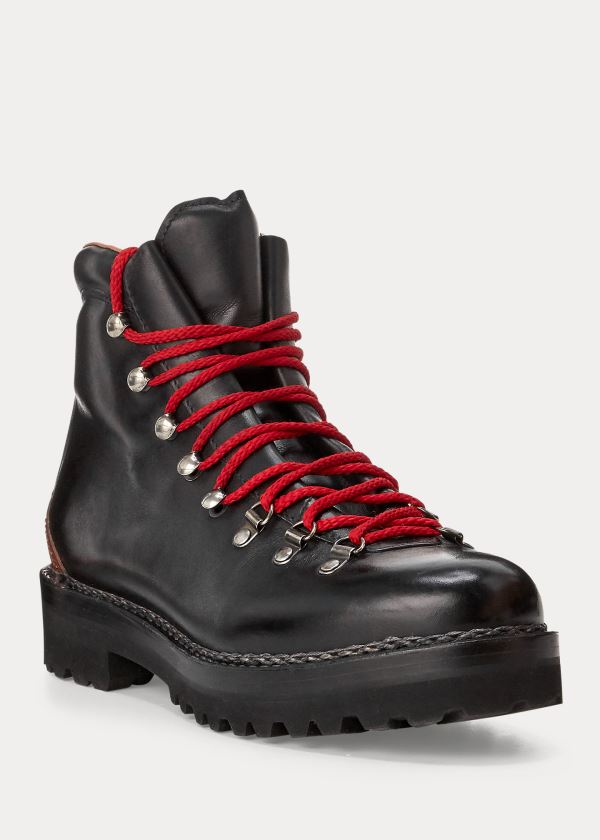 Ralph Lauren Fidel Burnished Calfskin Boot Černé | VOYQ54OZ