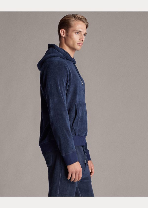 Ralph Lauren Fleece Hoodie Tmavě Blankyt | 2TOKWxlK