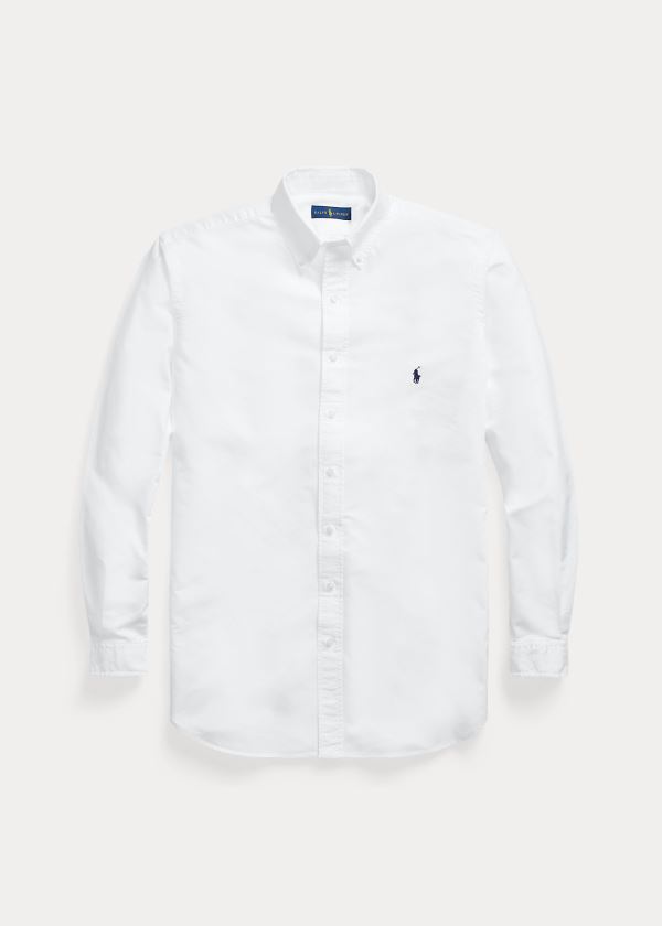 Ralph Lauren Garment-Dyed Oxford Shirt Bílé | BXQVEwAU