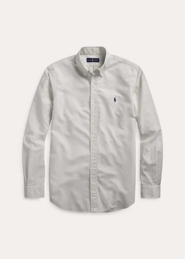 Ralph Lauren Garment-Dyed Oxford Shirt Šedé | T4GNjab0