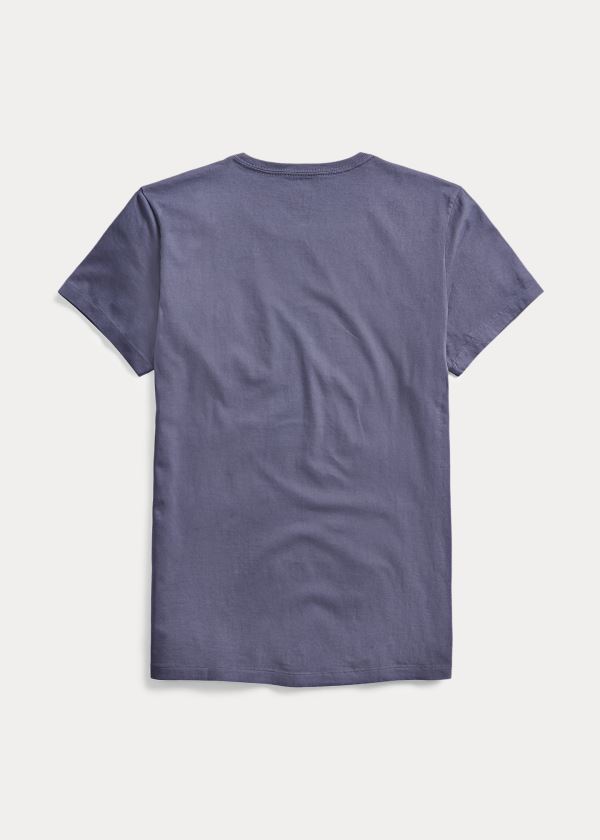 Ralph Lauren Garment-Dyed Pocket T-Shirt Tmavě Blankyt | LK9IJGgB