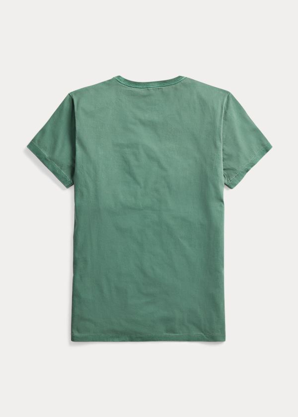 Ralph Lauren Garment-Dyed Pocket T-Shirt Zelene | v6MDAZ23