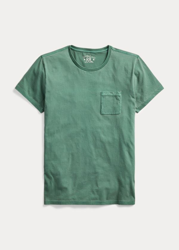 Ralph Lauren Garment-Dyed Pocket T-Shirt Zelene | v6MDAZ23