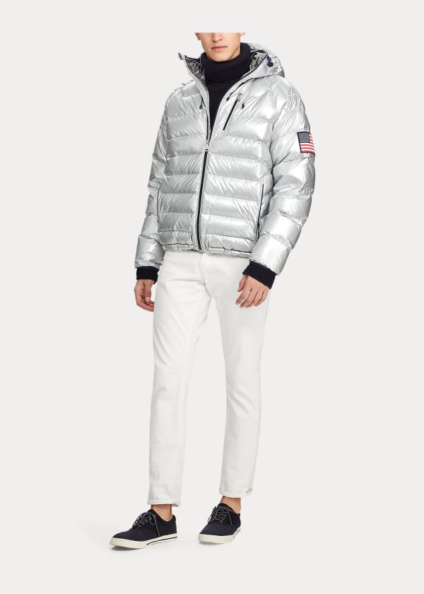 Ralph Lauren Glacier Heated Down Jacket Stříbrné | MKbbJ6Cn