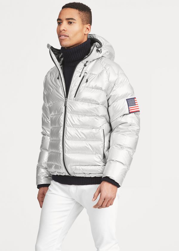 Ralph Lauren Glacier Heated Down Jacket Stříbrné | MKbbJ6Cn