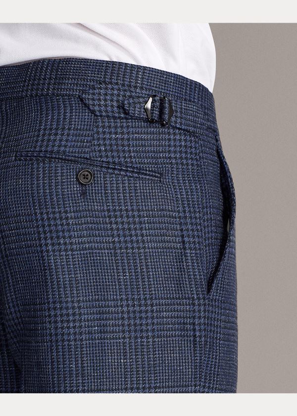 Ralph Lauren Gregory Glen Plaid Trouser Tmavě Blankyt Černé | gp1maeqJ