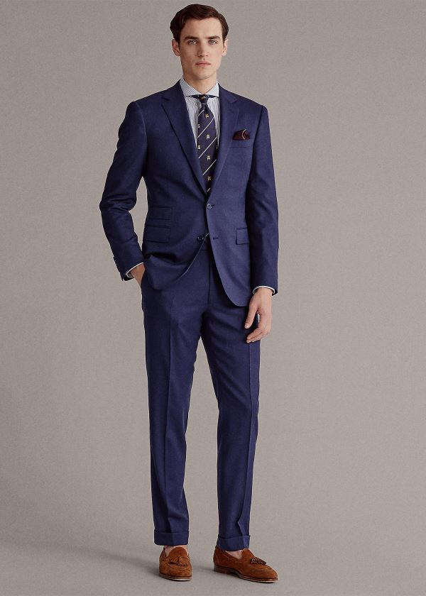 Ralph Lauren Gregory Handmade Wool Suit Tmavě Blankyt | iXDvABFu