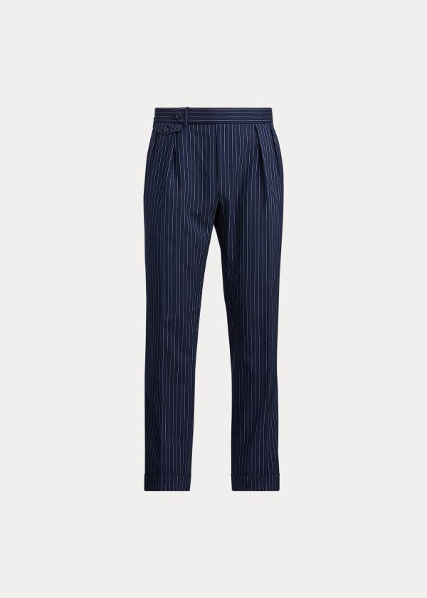 Ralph Lauren Gregory Pinstripe Suit Trouser Tmavě Blankyt Krém | TbtPQfl2