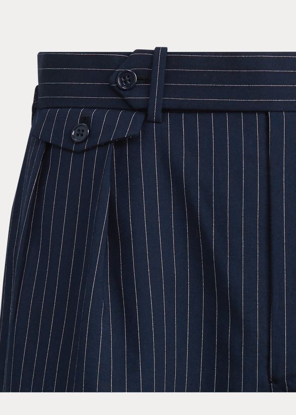 Ralph Lauren Gregory Pinstripe Suit Trouser Tmavě Blankyt Krém | TbtPQfl2