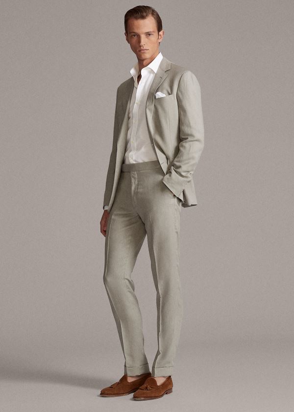 Ralph Lauren Gregory Twill Suit Trouser Světle Šedé | arOmgGGP