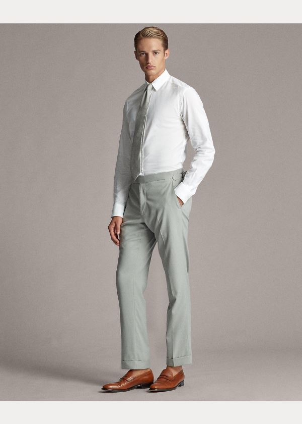 Ralph Lauren Gregory Wool Gabardine Trouser Šedé | etcs6yLg