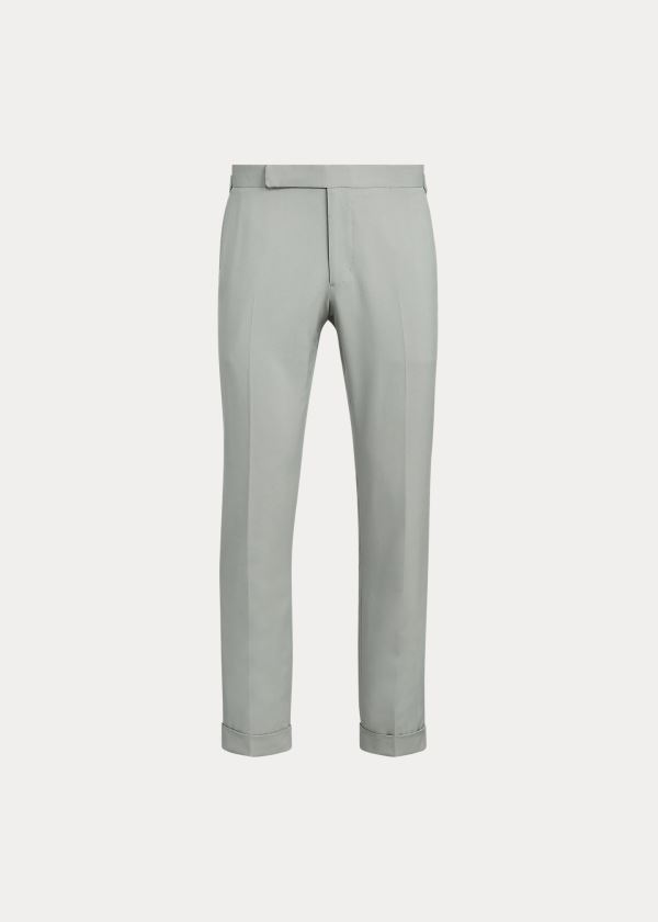 Ralph Lauren Gregory Wool Gabardine Trouser Šedé | etcs6yLg