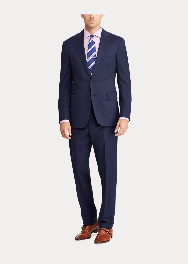 Ralph Lauren Gregory Wool Serge Suit Tmavě Blankyt | IqeIDmbw