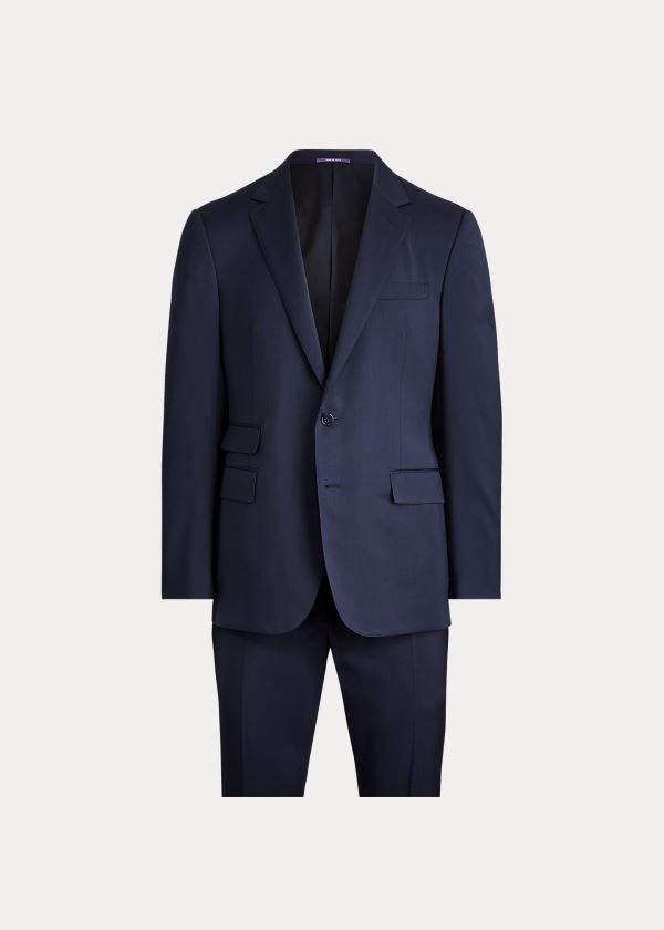 Ralph Lauren Gregory Wool Serge Suit Tmavě Blankyt | td7TUUBw