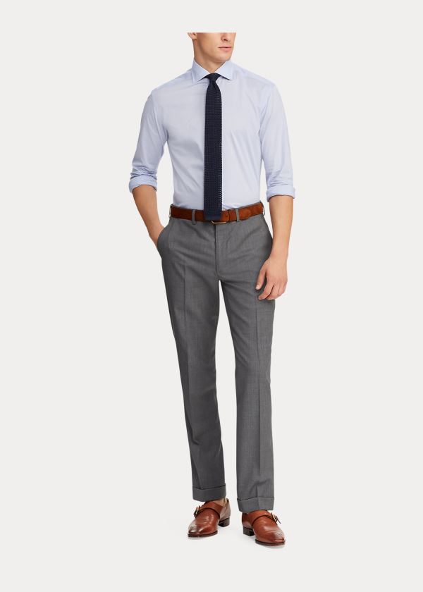 Ralph Lauren Gregory Wool Serge Trouser Šedé | IAsKzWLa