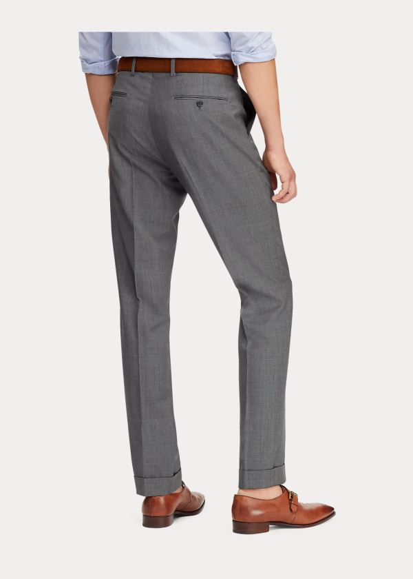 Ralph Lauren Gregory Wool Serge Trouser Šedé | IAsKzWLa