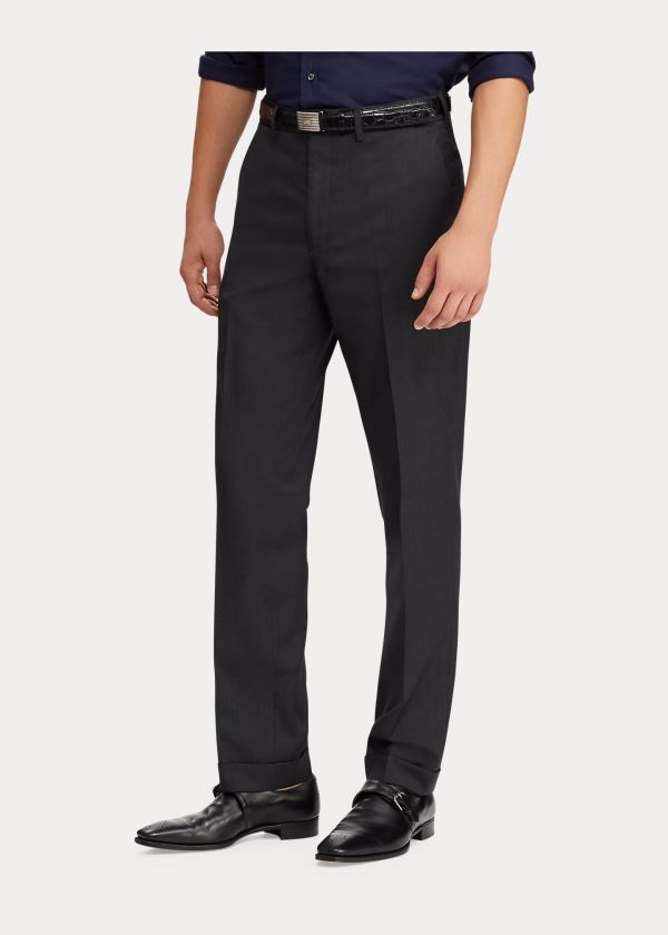 Ralph Lauren Gregory Wool Serge Trouser Tmavě Šedé | drsY3CMO