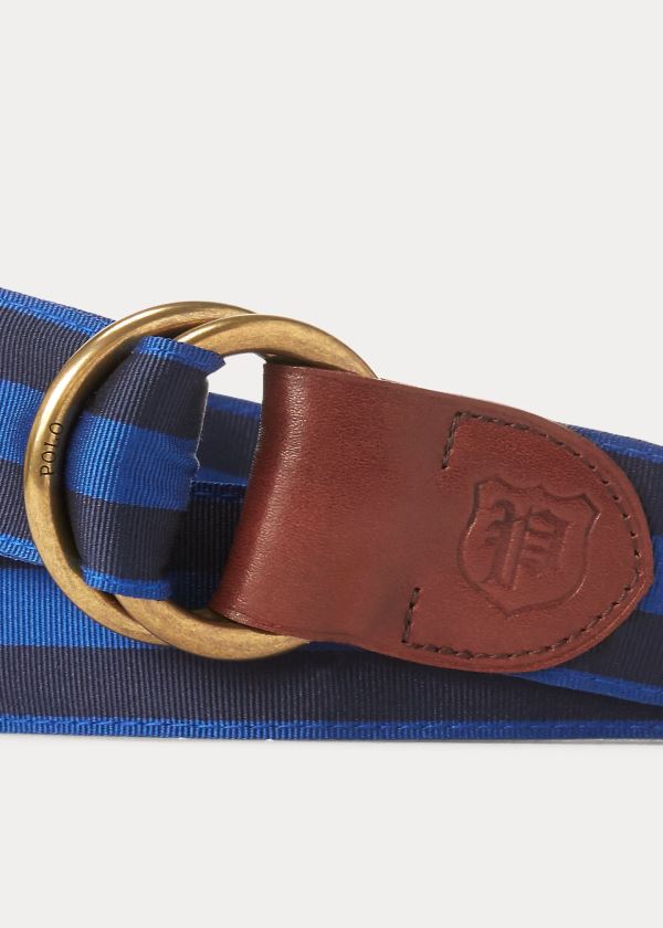 Ralph Lauren Grosgrain O-Ring Belt Tmavě Blankyt Královská Modrá Blankyt | 33SR7KPE