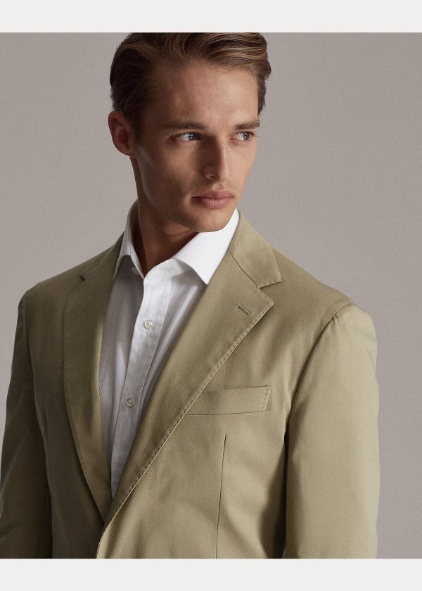 Ralph Lauren Hadley Twill Suit Jacket Olivy Zelené | HWJe2uG0