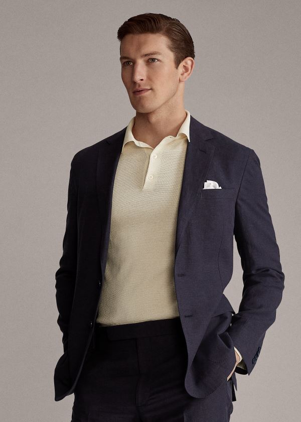 Ralph Lauren Hadley Twill Suit Jacket Tmavě Blankyt | OC2By9lb