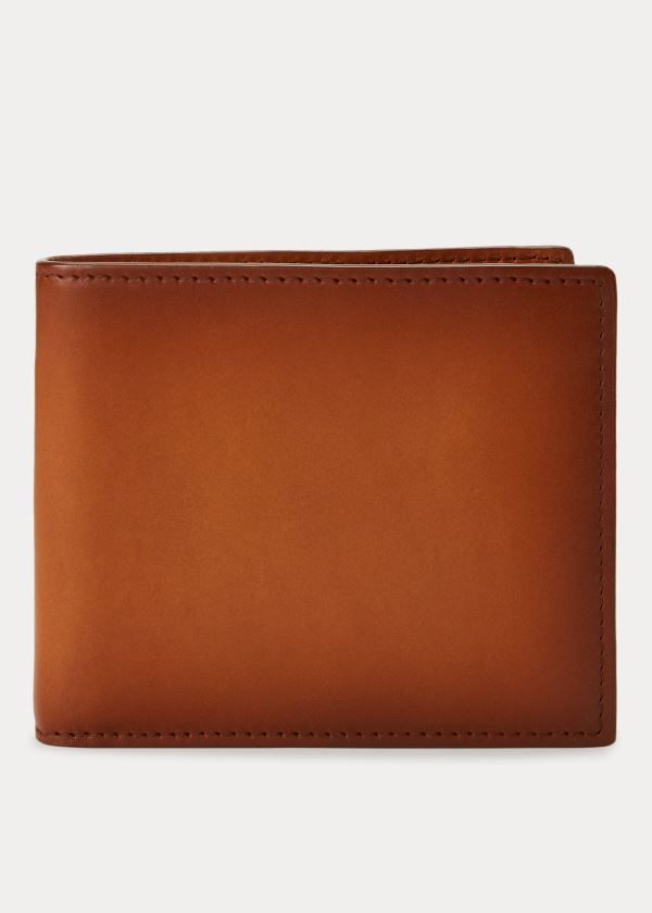 Ralph Lauren Hand-Burnished Vachetta Wallet Hnědé | BJAaS8iJ