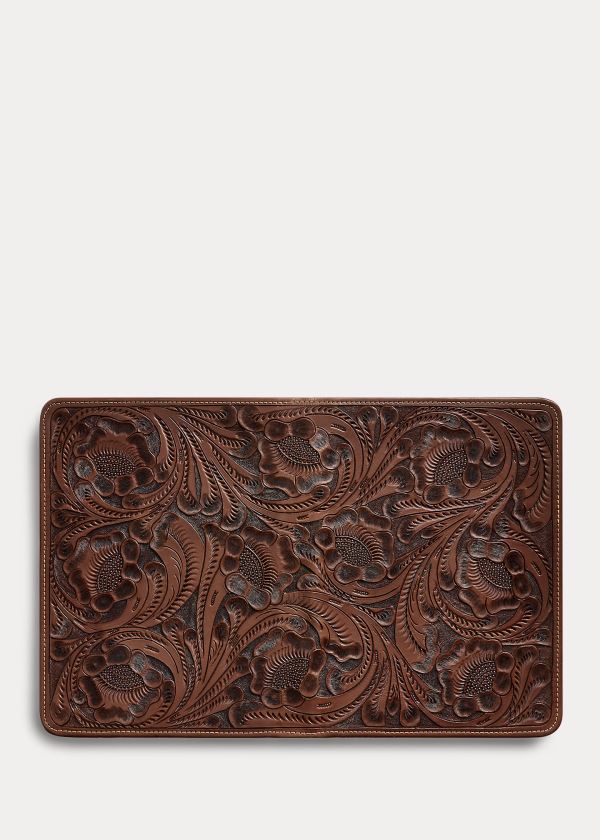 Ralph Lauren Hand-Tooled Læder Portfolio Hnědé | bagjE1JV