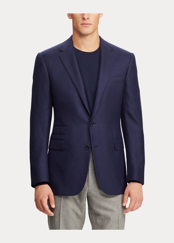 Ralph Lauren Handmade Cashmere Blazer Královská Modrá Tmavě Blankyt | sDdeFyLQ