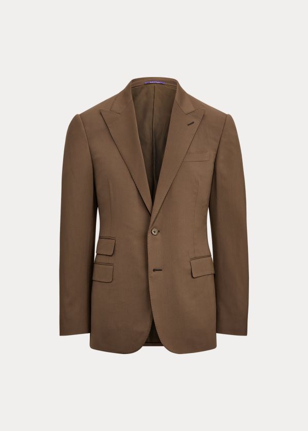 Ralph Lauren Handmade Gabardine Sportovní Coat Hnědé | dUdn64BG