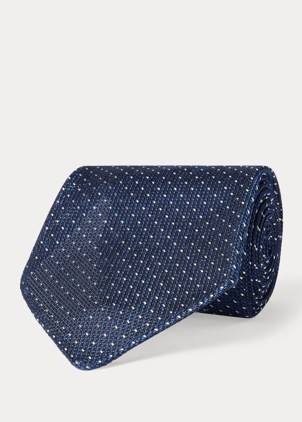 Ralph Lauren Handmade Polka-Dot Silk Tie Tmavě Blankyt | LDwQ5MEq