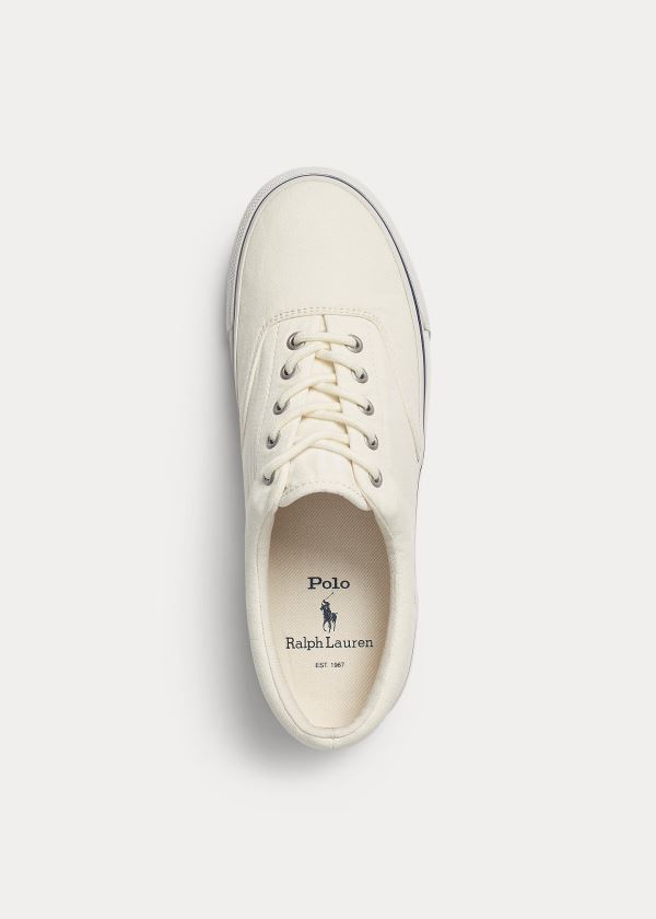 Ralph Lauren Harpoon Platene Sneakers Krém | aXV8eA5x