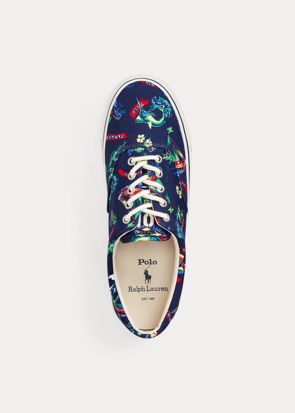 Ralph Lauren Harpoon Platene Sneakers Tmavě Blankyt Viacfarebný | kJeyj7pb