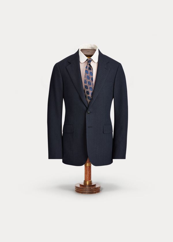 Ralph Lauren Herringbone Suit Jacket Indigo | uRm4tqJX