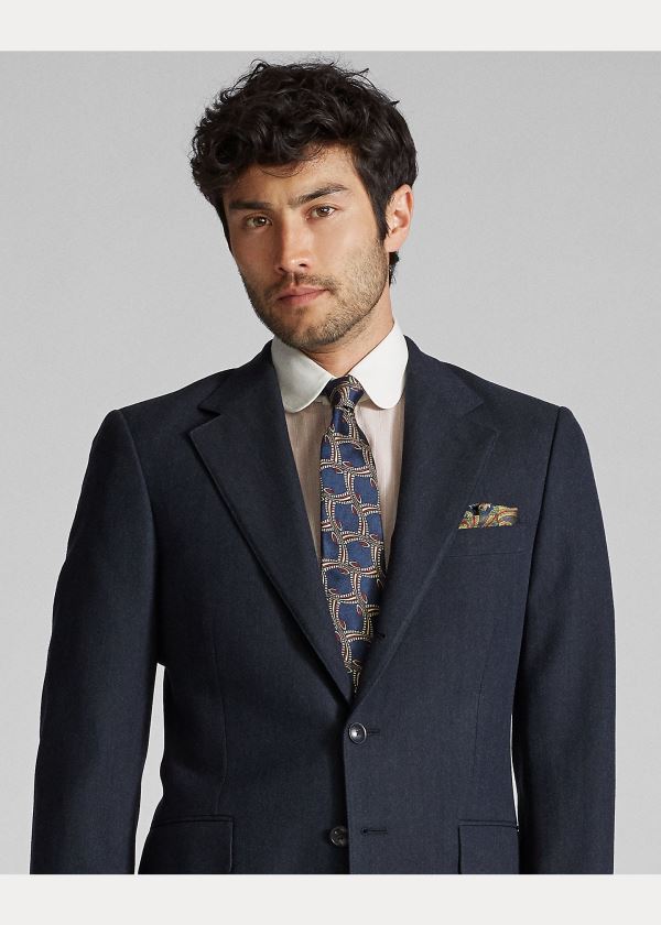 Ralph Lauren Herringbone Suit Jacket Indigo | uRm4tqJX