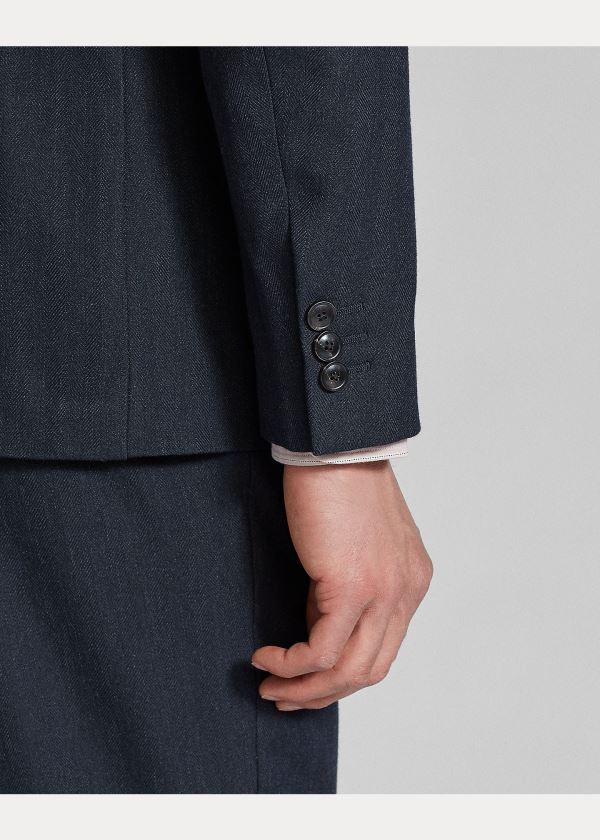 Ralph Lauren Herringbone Suit Jacket Indigo | uRm4tqJX