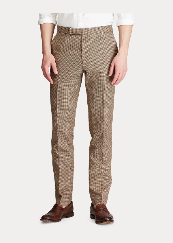 Ralph Lauren Houndstooth Suit Trouser Hnědé | 2TXckz7A