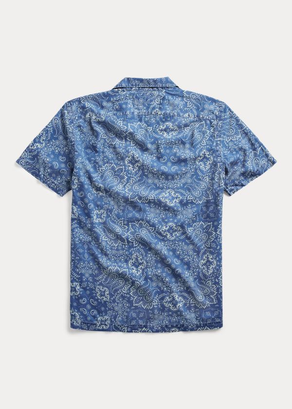 Ralph Lauren Indigo Bandanna-Print Shirt Indigo | Xh7pY0eI