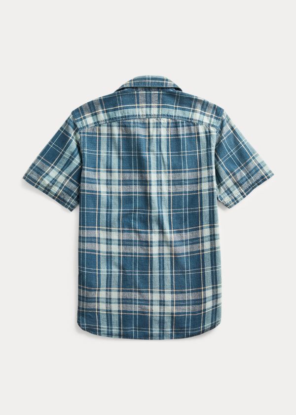 Ralph Lauren Indigo Plaid Popover Shirt Tmavě Indigo Indigo | 8mRsa2eI