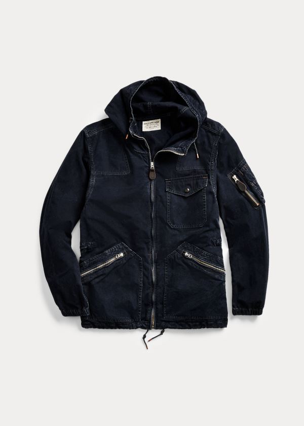 Ralph Lauren Indigo S Kapucí Flight Jacket Indigo | dLAW1V2g