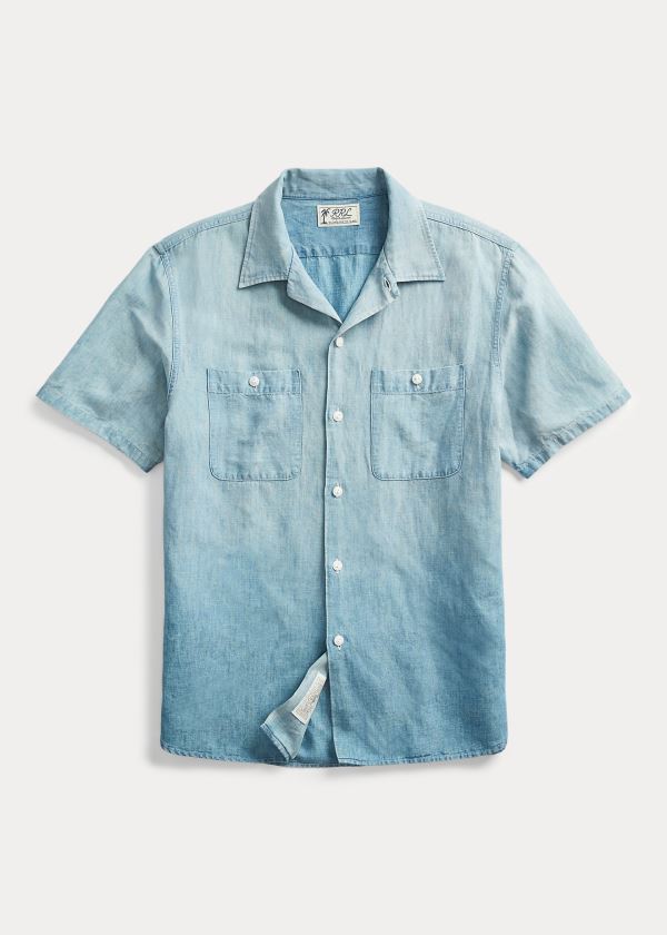 Ralph Lauren Indigo Selvedge Chambray Shirt Blankyt Blankyt Světle Modré | LiiIlPW6