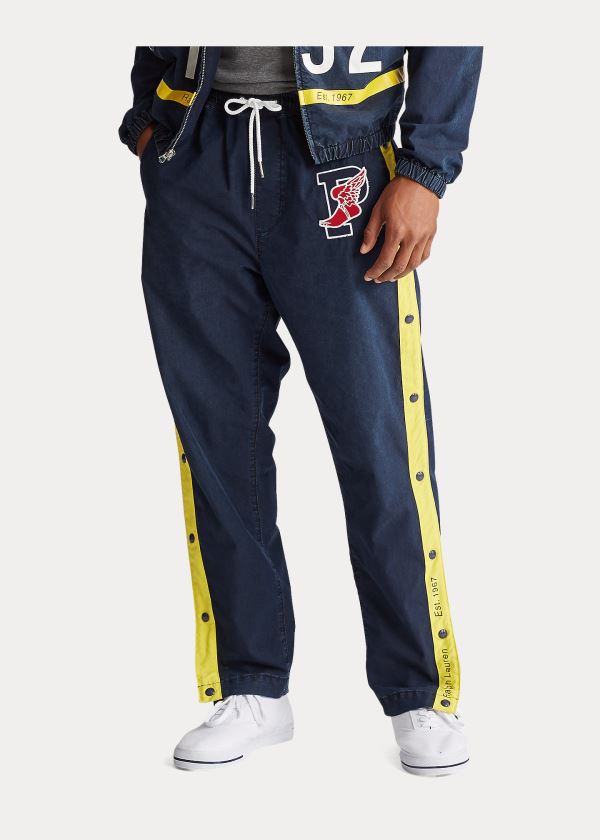 Ralph Lauren Indigo Stadium Tear-Away Pant Tmavě Blankyt Žluté | W45ZypNu