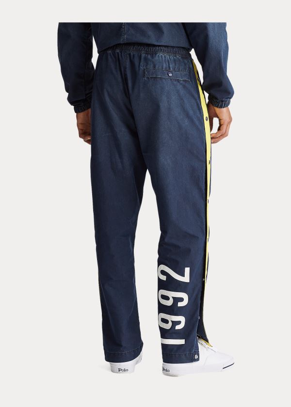 Ralph Lauren Indigo Stadium Tear-Away Pant Tmavě Blankyt Žluté | W45ZypNu